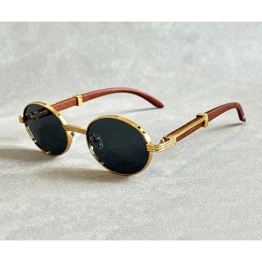 Vintage Round Luxury Sunglasses Women Men Small Frames Oval Sun Glasses Female C